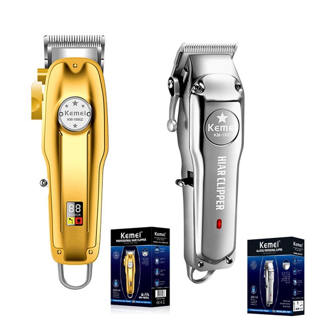 Kemei Men Professional All Metal Hair Clipper Barber Haircut Kits Combos 0mm Hair Trimmer KM-1997 KM-1949 KM-1102 KM-1986 - HAB