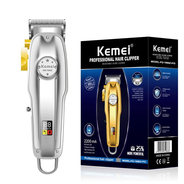 Kemei Men Professional All Metal Hair Clipper Barber Haircut Kits Combos 0mm Hair Trimmer KM-1997 KM-1949 KM-1102 KM-1986 - HAB