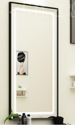 Hairdressing wall mirror barber shop table cabinet integrated beauty mirror LED floor mirror - HAB