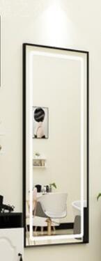 Hairdressing wall mirror barber shop table cabinet integrated beauty mirror LED floor mirror - HAB