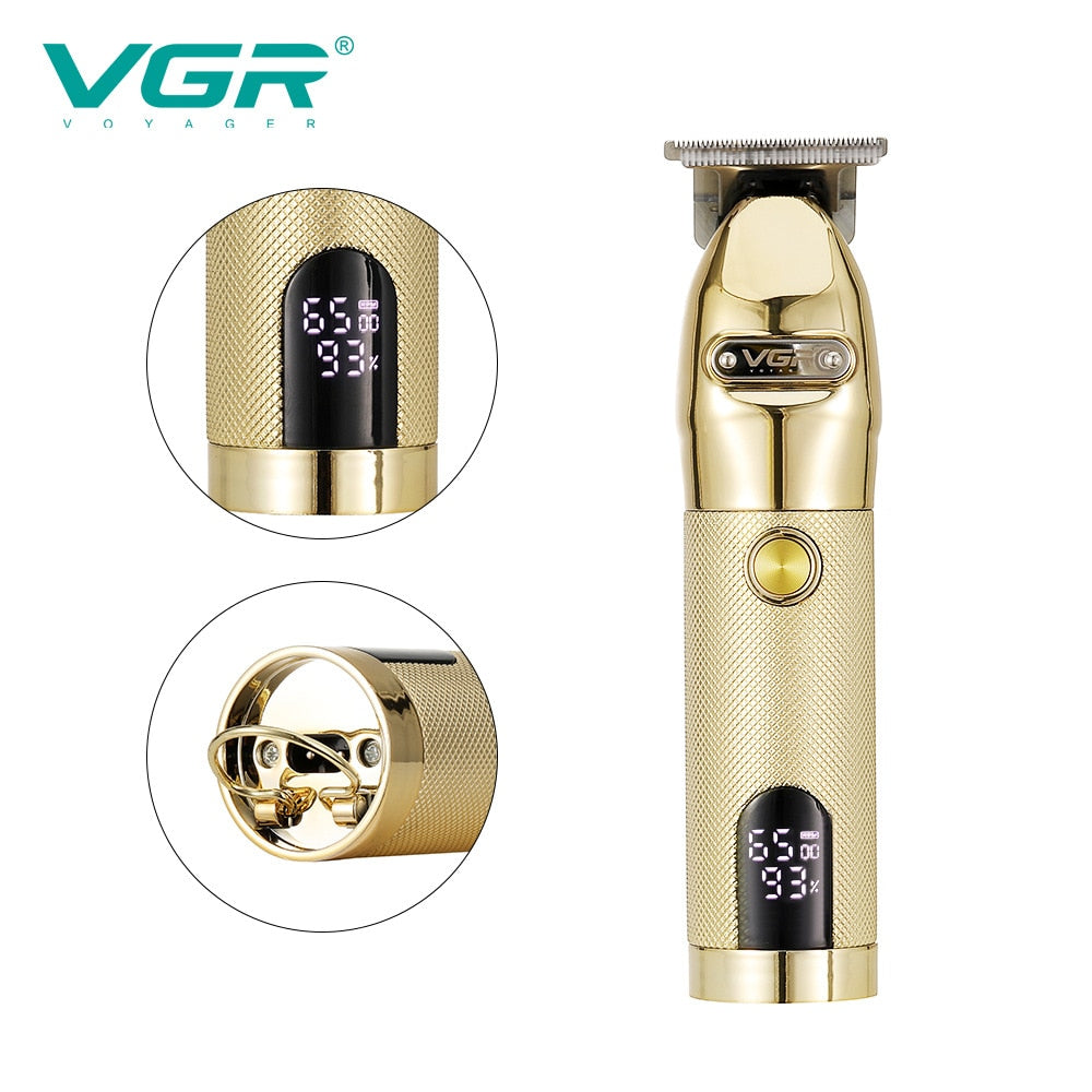 VGR 275 Electric Hair Clipper Professional Personal Care Barber Trimmer For Men Shaver LCD Rechargeable Metal Clippers VGR V275 - HAB