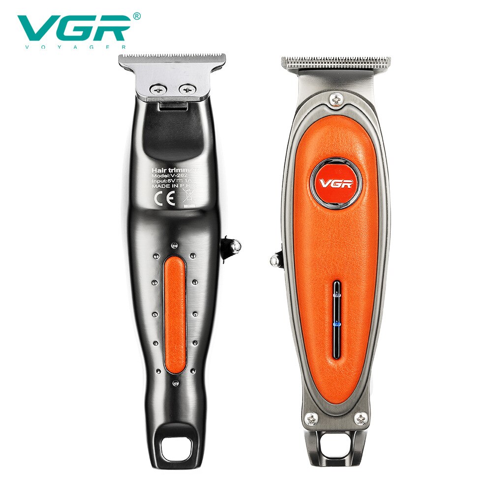 VGR 262 Hair Clipper Professional New Retro Rechargeable Personal Care Clippers Leather Portable Barber Trimmer For Men VGR V262 - HAB