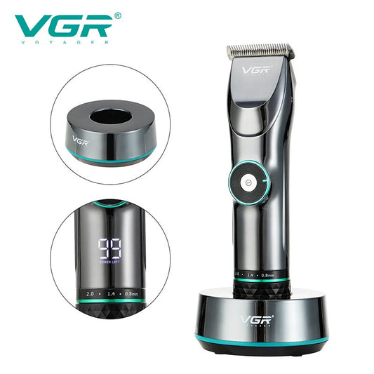 VGR 256 Hair Clipper Professional Personal Care Digital Display Variable Speed Trimmer For Men Barber Clippers V256 - HAB