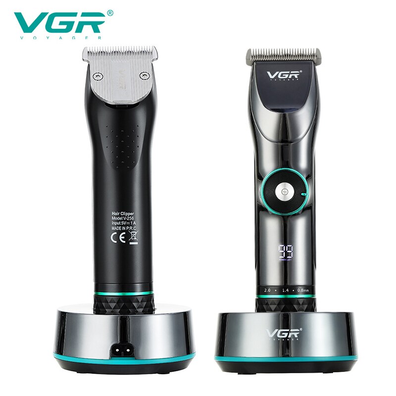 VGR 256 Hair Clipper Professional Personal Care Digital Display Variable Speed Trimmer For Men Barber Clippers V256 - HAB