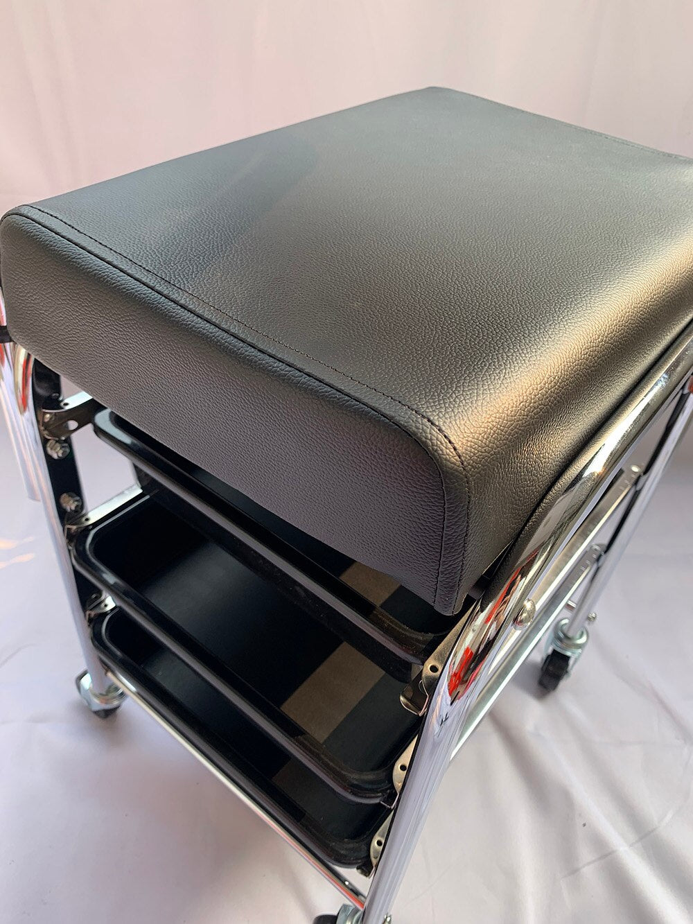 Pedicure Chair Stand with Wheels Nail Station Beauty Salon Trolley Manicure Makeup artist Massage Chair Stool Storage Organizer - HAB