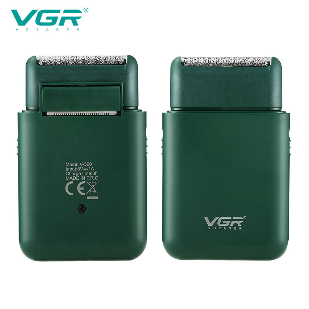 VGR V390 Electric Shave Car Shaver Portable Shaver Men's Electric Mini Shaver Push White Reciprocating Shave VGR V-390 - HAB
