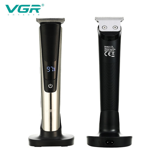VGR 178 Hair Clipper Professional Digital Display Personal Care USB Clippers Trimmer Barber For Hair Cutting Machine Clippers - HAB