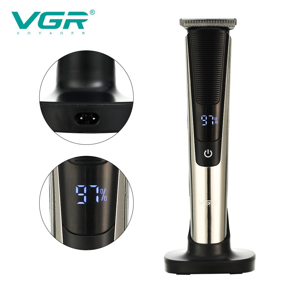 VGR 178 Hair Clipper Professional Digital Display Personal Care USB Clippers Trimmer Barber For Hair Cutting Machine Clippers - HAB