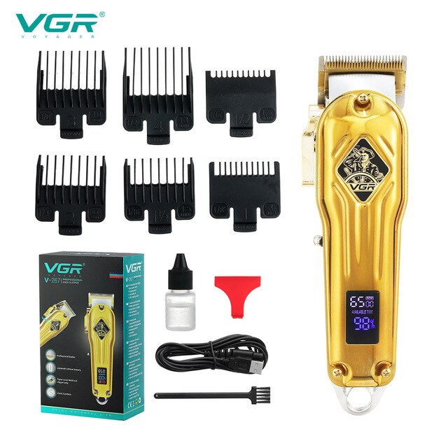 VGR 267 Hair Clipper Professional Barber New Digital Display Electric Metal Clipper Trimmer For Men For Hair VGR V267 - HAB