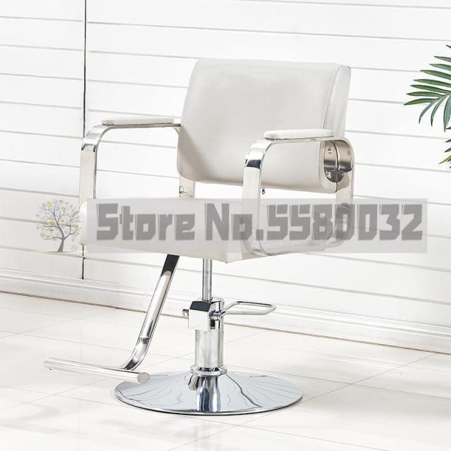 New Hairdressing Chair Hairdressing Salon Special Barber Shop Hairdressing Salon Shearing Chair Stainless Steel Armrest Hairdres - HAB
