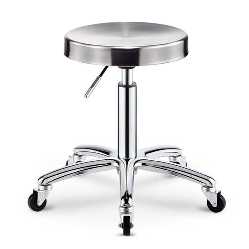 Stainless Steel Brushed Lifting Stool Explosion-proof Stool Barber Chair Bench Hairdressing Salon Rotating Stool Master Chair - HAB