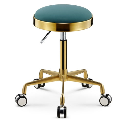 Stainless Steel Brushed Lifting Stool Explosion-proof Stool Barber Chair Bench Hairdressing Salon Rotating Stool Master Chair - HAB