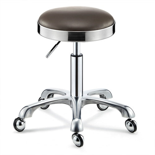 Stainless Steel Brushed Lifting Stool Explosion-proof Stool Barber Chair Bench Hairdressing Salon Rotating Stool Master Chair - HAB