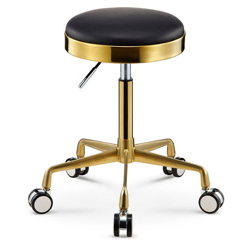 Stainless Steel Brushed Lifting Stool Explosion-proof Stool Barber Chair Bench Hairdressing Salon Rotating Stool Master Chair - HAB