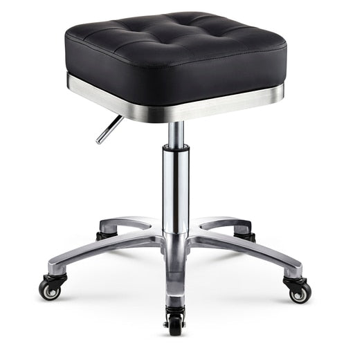 Stainless Steel Brushed Lifting Stool Explosion-proof Stool Barber Chair Bench Hairdressing Salon Rotating Stool Master Chair - HAB
