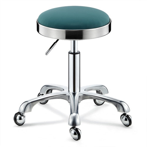 Stainless Steel Brushed Lifting Stool Explosion-proof Stool Barber Chair Bench Hairdressing Salon Rotating Stool Master Chair - HAB