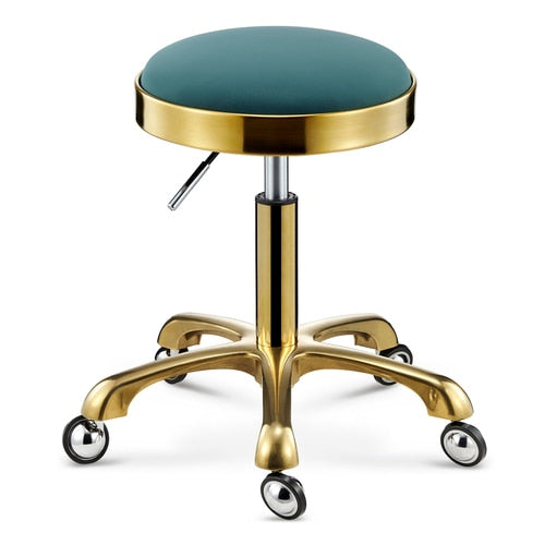 Stainless Steel Brushed Lifting Stool Explosion-proof Stool Barber Chair Bench Hairdressing Salon Rotating Stool Master Chair - HAB