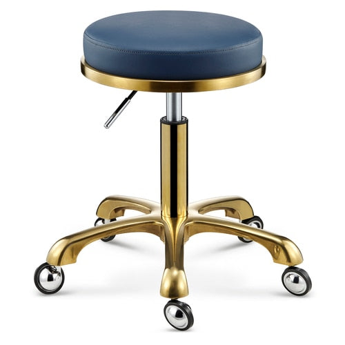 Stainless Steel Brushed Lifting Stool Explosion-proof Stool Barber Chair Bench Hairdressing Salon Rotating Stool Master Chair - HAB