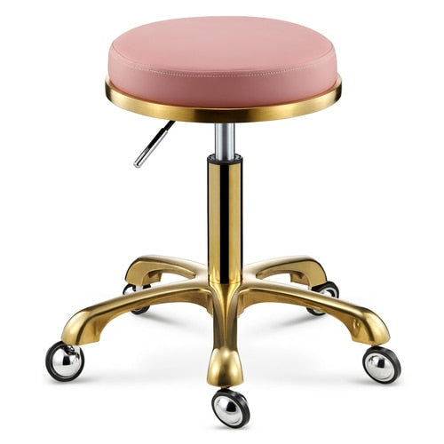 Stainless Steel Brushed Lifting Stool Explosion-proof Stool Barber Chair Bench Hairdressing Salon Rotating Stool Master Chair - HAB