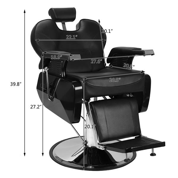 Two Colors 8702A Professional Salon Barber Chair US Warehouse - HAB