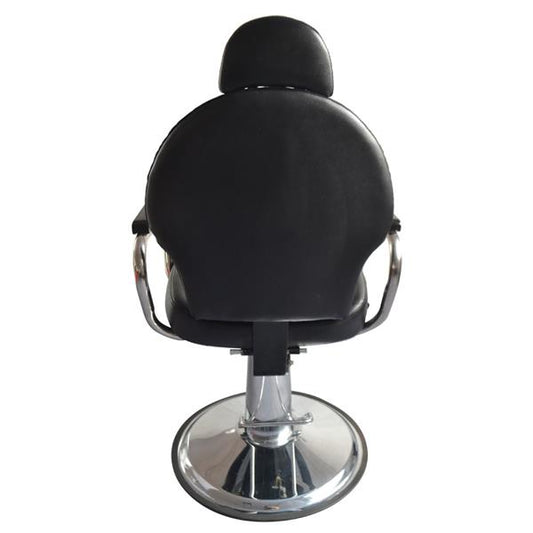 Hair Beauty Equipment 8735 Man Barber Chair with Headrest Black Salon furniture - HAB