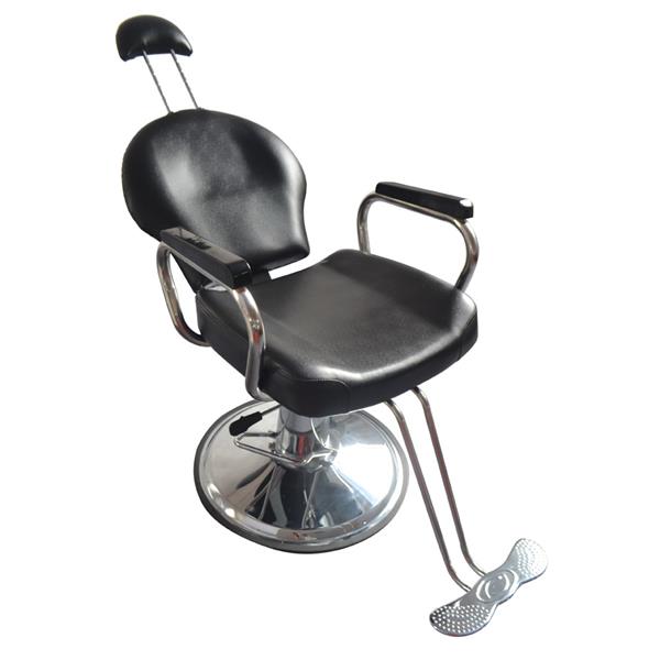 Hair Beauty Equipment 8735 Man Barber Chair with Headrest Black Salon furniture - HAB