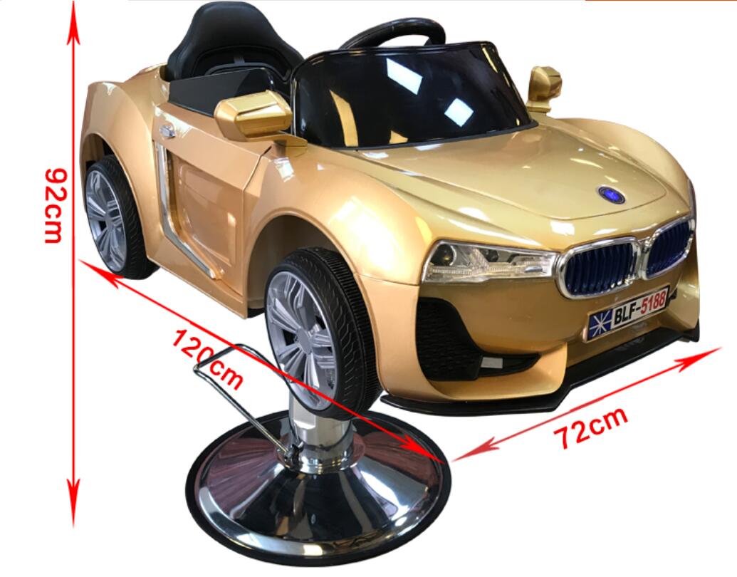 New children's barber chair cartoon car seat barber shop baby hairdressing chair four-wheeled car chair - HAB