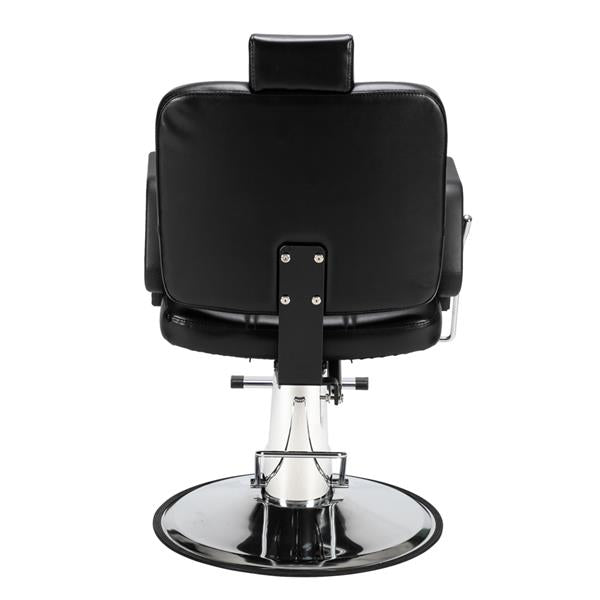 In Stock Barber Chair Reclining Haircut Lady Chair Hairdressing Chair Black US Warehouse - HAB