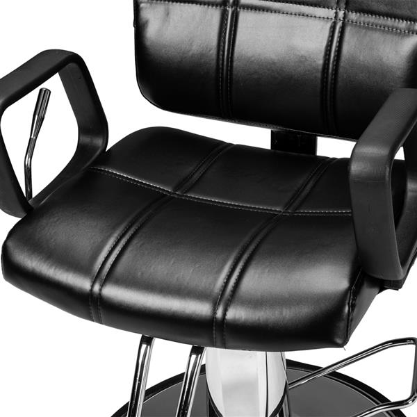 In Stock Barber Chair Reclining Haircut Lady Chair Hairdressing Chair Black US Warehouse - HAB