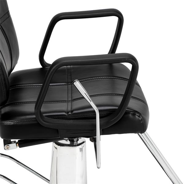 In Stock Barber Chair Reclining Haircut Lady Chair Hairdressing Chair Black US Warehouse - HAB