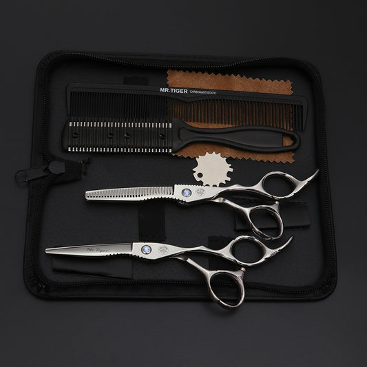 Sharp Blade Hair Scissors Professional Barber Scissors Hairdressing Shears Salon Cutting Scissor With Razor Set Makas 5.5 6.0 - HAB