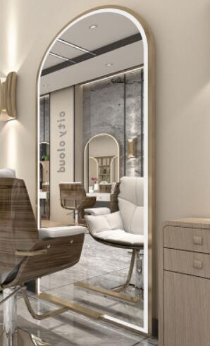 New single and double-sided barber shop mirror salon special simple modern hair-cutting mirror landing full-body mirror - HAB