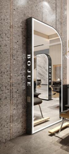 New single and double-sided barber shop mirror salon special simple modern hair-cutting mirror landing full-body mirror - HAB