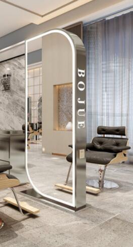 New single and double-sided barber shop mirror salon special simple modern hair-cutting mirror landing full-body mirror - HAB