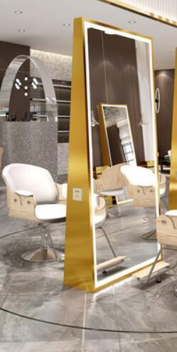 New single and double-sided barber shop mirror salon special simple modern hair-cutting mirror landing full-body mirror - HAB