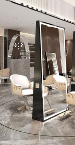 New single and double-sided barber shop mirror salon special simple modern hair-cutting mirror landing full-body mirror - HAB