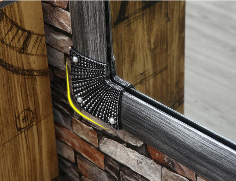 Hairdressing mirror net celebrity retro barber shop mirror makeup single frame hair salon dedicated - HAB