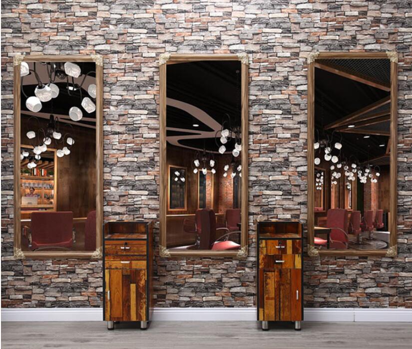 Hairdressing mirror net celebrity retro barber shop mirror makeup single frame hair salon dedicated - HAB