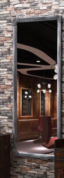 Hairdressing mirror net celebrity retro barber shop mirror makeup single frame hair salon dedicated - HAB