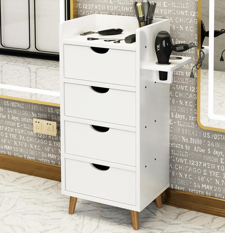 Barber shop tool cabinet hair salon special tool table hairdresser rack drawer mirror cabinet small hair cutting cabinet - HAB