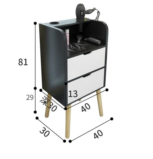 Barber shop tool cabinet hair salon special tool table hairdresser rack drawer mirror cabinet small hair cutting cabinet - HAB