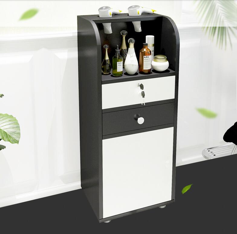 Barber shop tool cabinet hair salon special tool table hairdresser rack drawer mirror cabinet small hair cutting cabinet - HAB