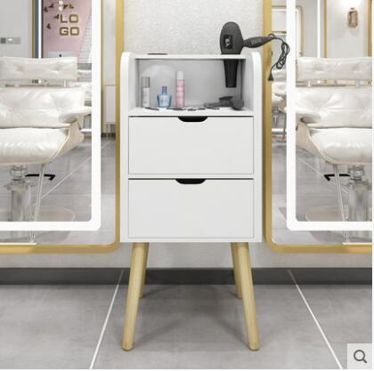 Barber shop tool cabinet hair salon special tool table hairdresser rack drawer mirror cabinet small hair cutting cabinet - HAB