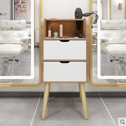 Barber shop tool cabinet hair salon special tool table hairdresser rack drawer mirror cabinet small hair cutting cabinet - HAB