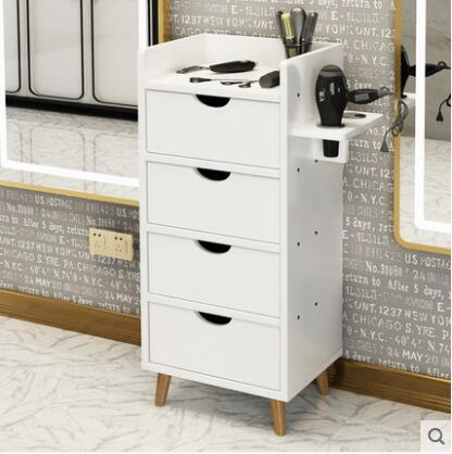 Barber shop tool cabinet hair salon special tool table hairdresser rack drawer mirror cabinet small hair cutting cabinet - HAB