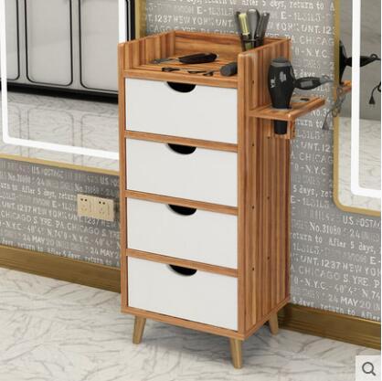 Barber shop tool cabinet hair salon special tool table hairdresser rack drawer mirror cabinet small hair cutting cabinet - HAB