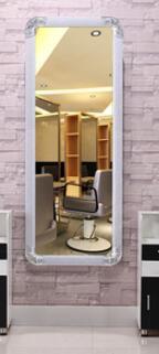 Hairdressing mirror table Barber shop mirror Hair salon mirror Floor mirror Single frame makeup mirror table - HAB