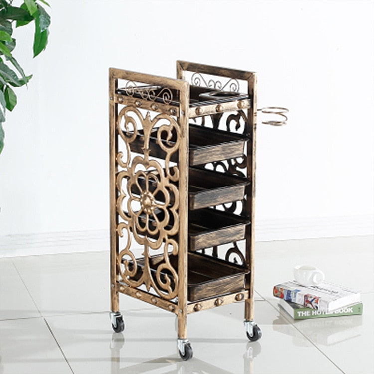 Beauty stroller hair dyeing stroller hair salon tool cart five-layer bar car barber shop trolley tool cabinet - HAB