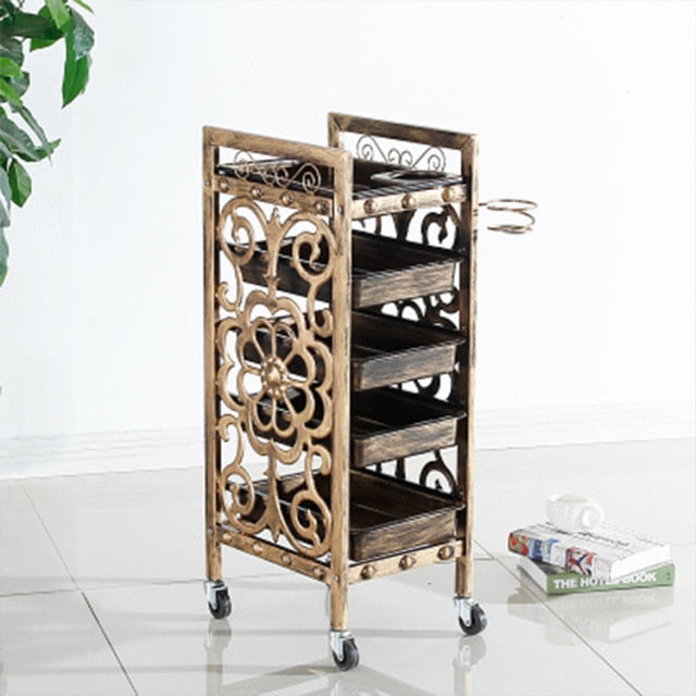 Beauty stroller hair dyeing stroller hair salon tool cart five-layer bar car barber shop trolley tool cabinet - HAB