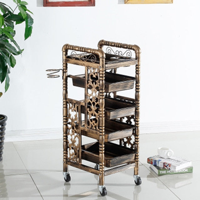 Beauty stroller hair dyeing stroller hair salon tool cart five-layer bar car barber shop trolley tool cabinet - HAB